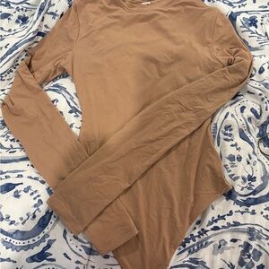 SKIMS Light Brown Long Sleeve Top